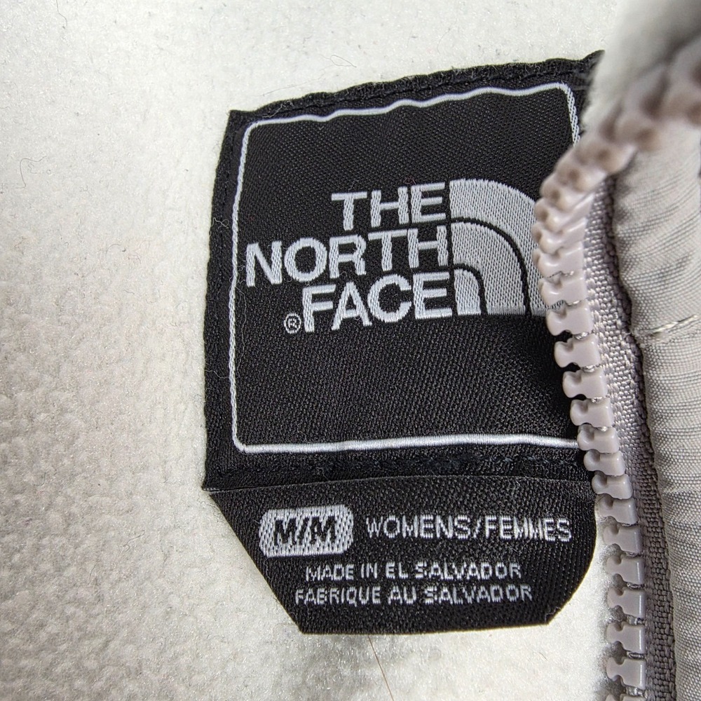 The North Face Women's Denali Fleece M Polartec Full Zip Jacket White Gray - Picture 3 of 4